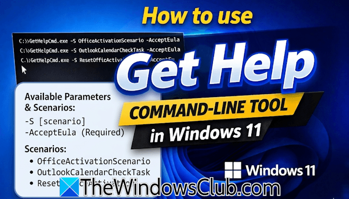 use Get Help command-line tool