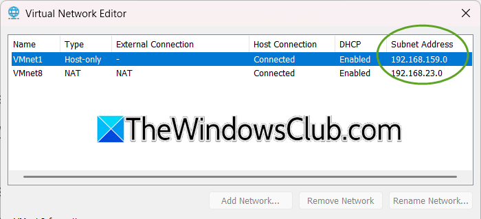 Unable to ping Virtual Machine from host