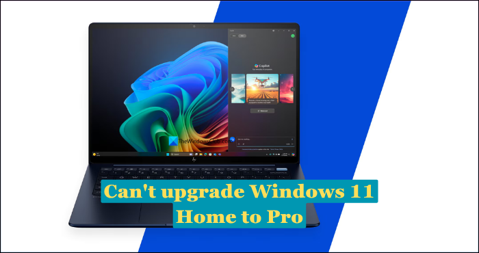 Can't upgrade Windows 11 Home to Pro