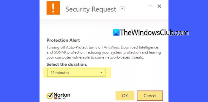 Disable Norton Antivirus