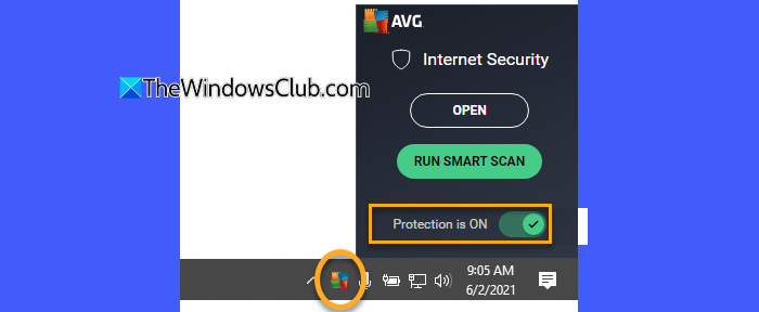 Disable all AVG protection