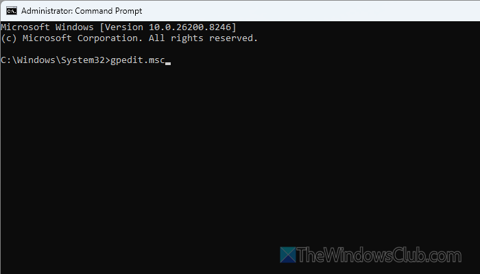 Group Policy Editor not opening in Windows 11