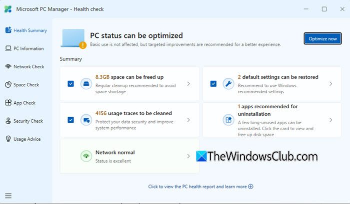 Health Check Summary Health Check Summary
