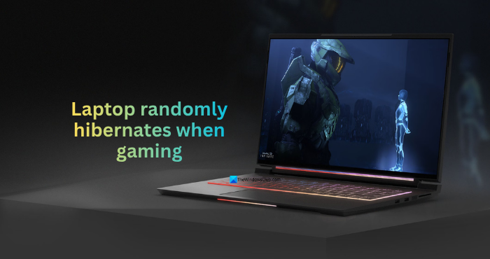 Laptop randomly hibernates when gaming