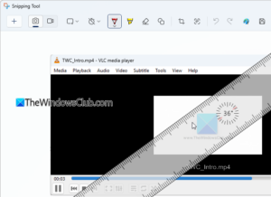 How To Add Ruler In Snipping Tool How to rotate Ruler in Snipping Tool of Windows 11
