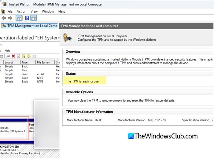 TPM availability TPM availability