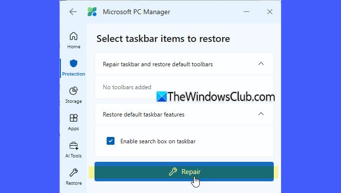 Taskbar Repair Taskbar Repair