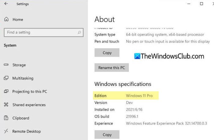 Windows Edition Windows Edition