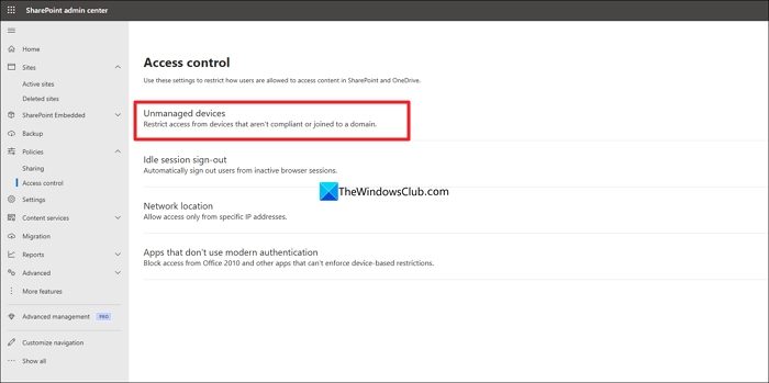 access control on SharePoint