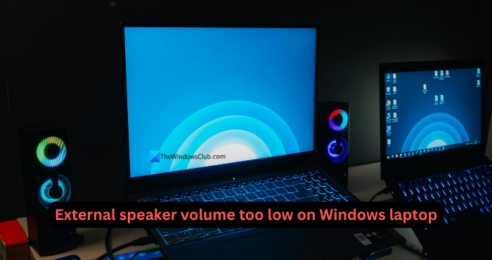 external speaker volume too low on windows laptop