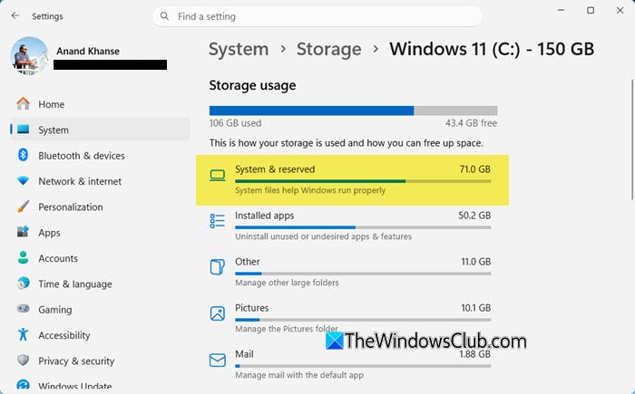 enable or disable Reserved Storage on Windows