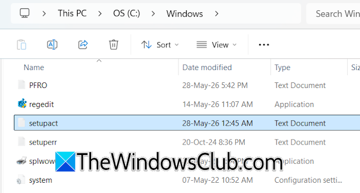 setupact file Windows setupact file Windows