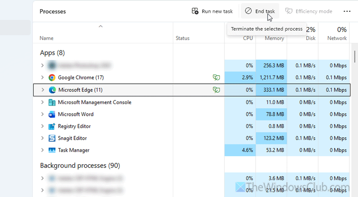 Edge Clear browsing data on close not working