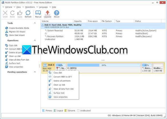 Convert MBR to GPT with NIUBI Convert MBR to GPT with NIUBI
