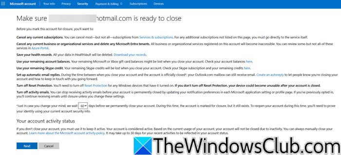 How to delete Microsoft Account permanently