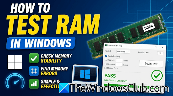How to test RAM in Windows