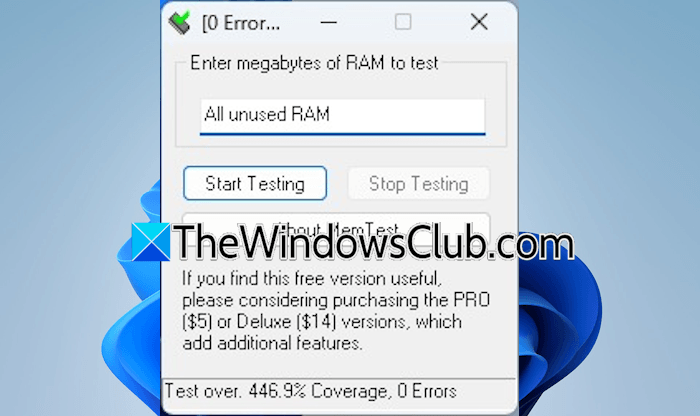 MemTest Result