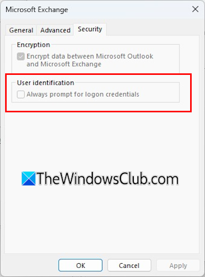 Microsoft Exchange User Identification Settings Microsoft Exchange User Identification Settings