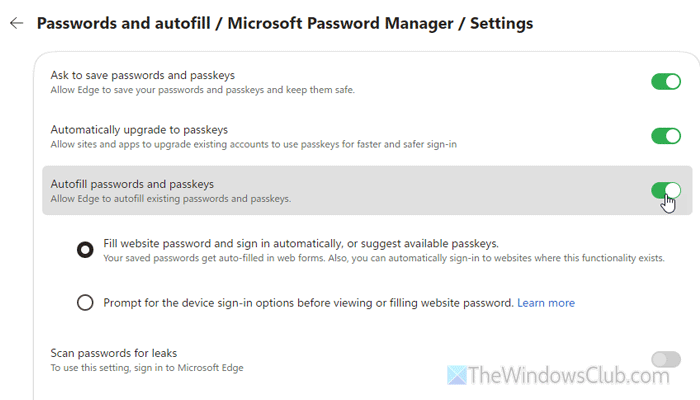 Multiple same passkeys show up when trying to sign into a website