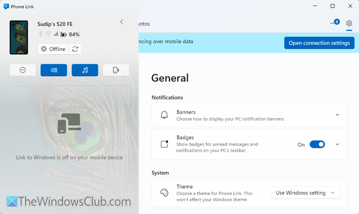 Phone Link not receiving messages or showing sent messages