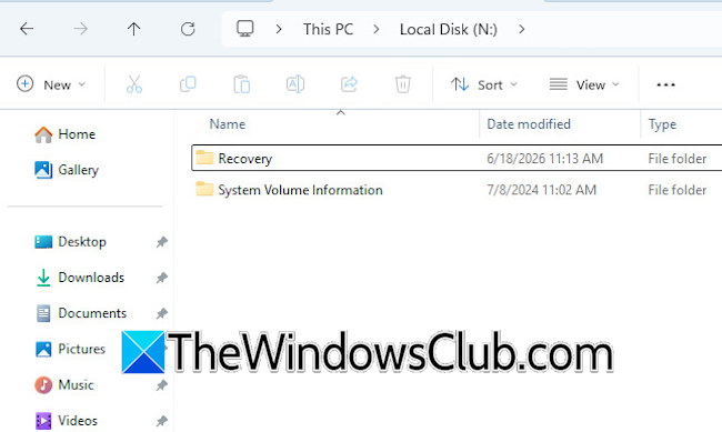 Recovery drive