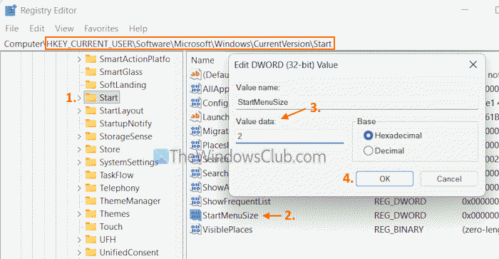 change start menu size registry change start menu size registry