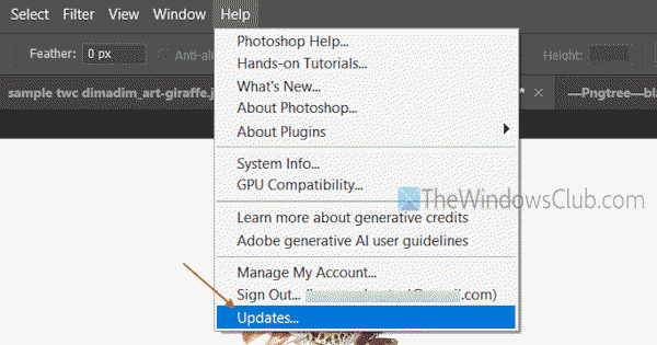 check updates photoshop check updates photoshop