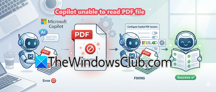 Copilot unable to read PDF file