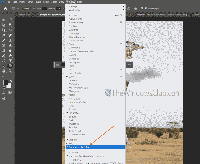 enable contextual task bar enable contextual task bar