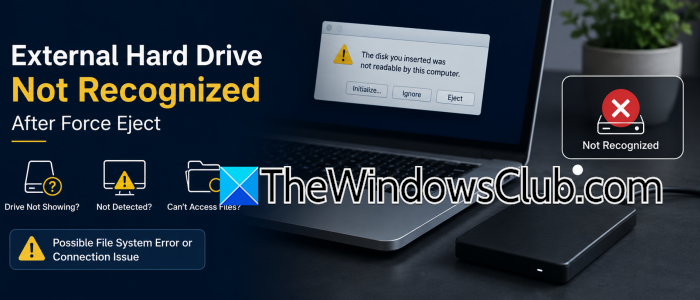 External hard drive is not recognized
