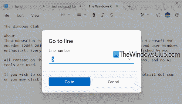 go to a line go to a line