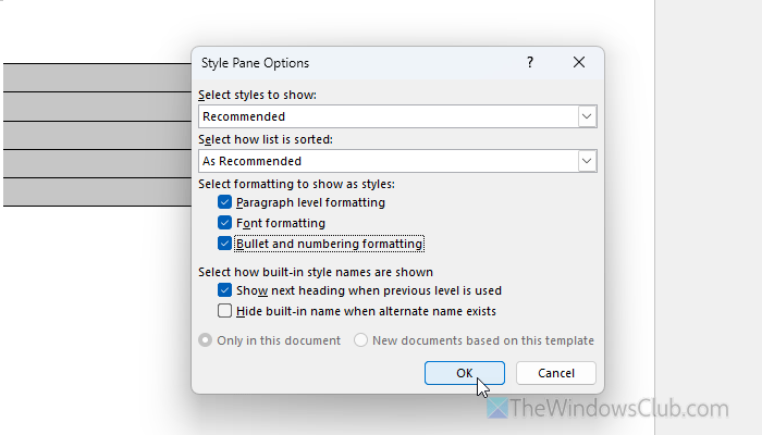 Indent not working in Word
