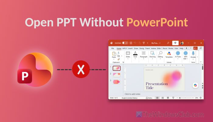 How to open PPT without PowerPoint