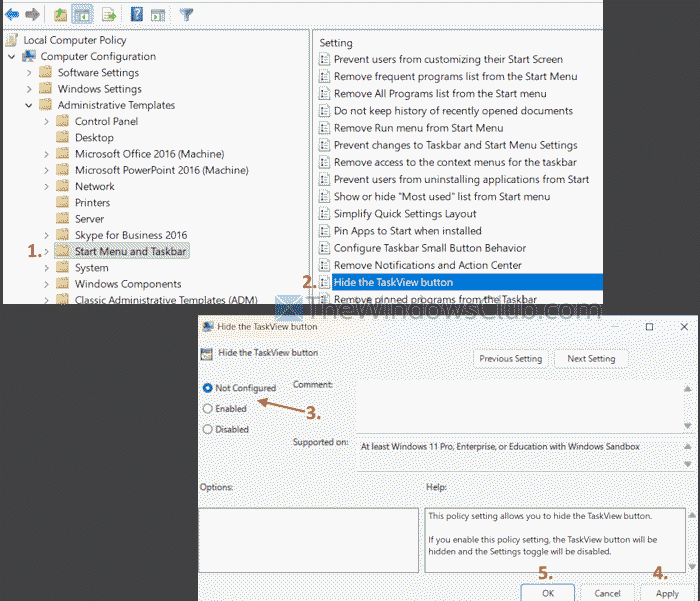 re-enable task view button re-enable task view button