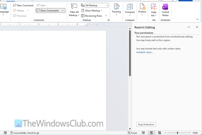 Read Mode option grayed out or not working in Word