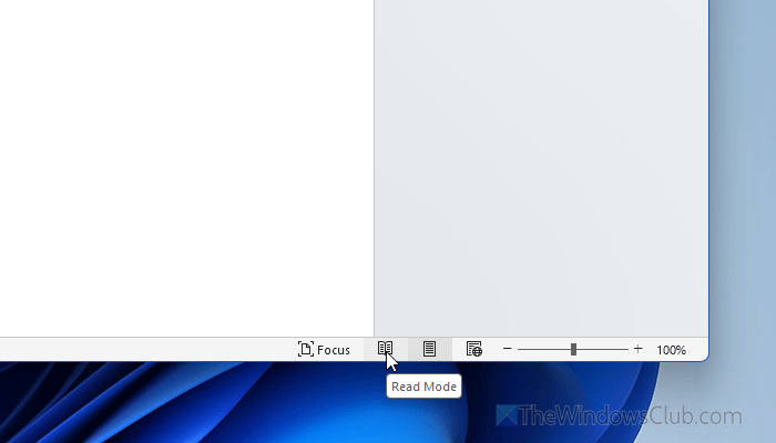 Read Mode option grayed out or not working in Word