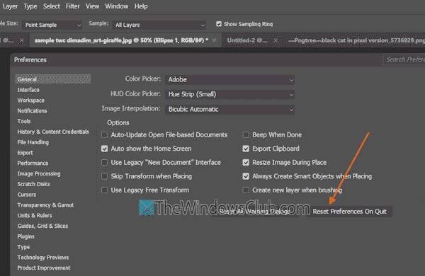 reset preferences on quit photoshop reset preferences on quit photoshop