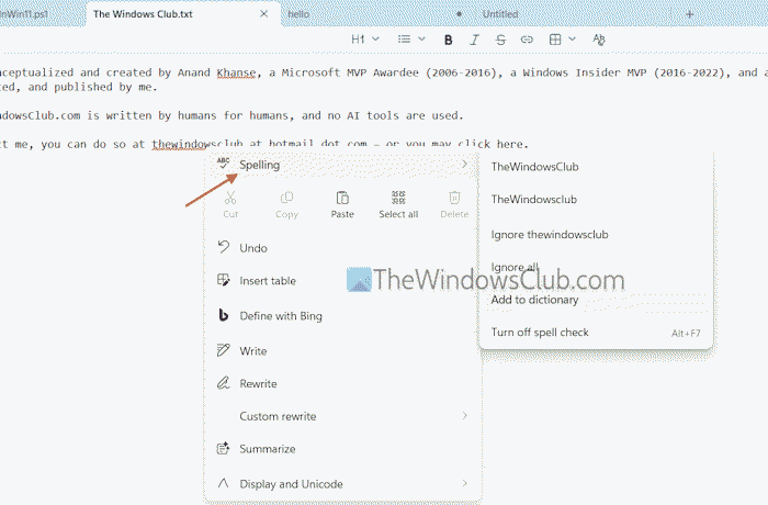 use spellcheck in notepad use spellcheck in notepad