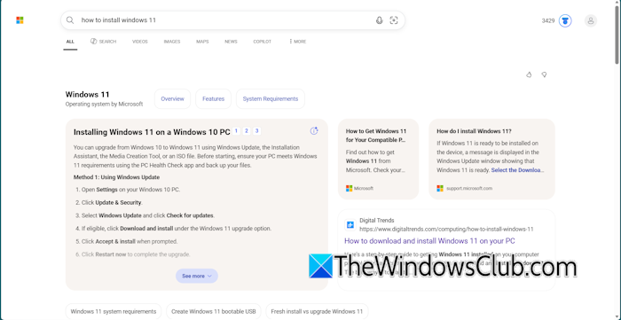 AI powered Bing search result AI powered Bing search result