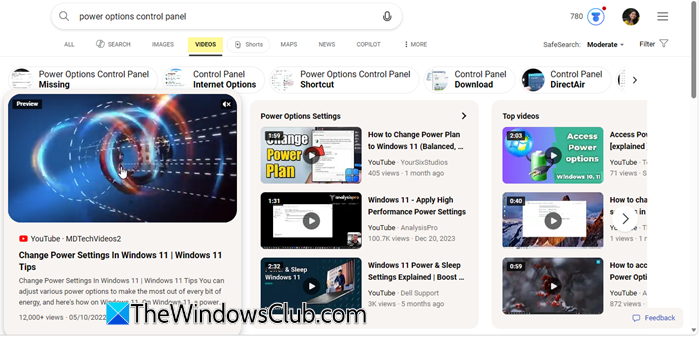 Bing Videos preview