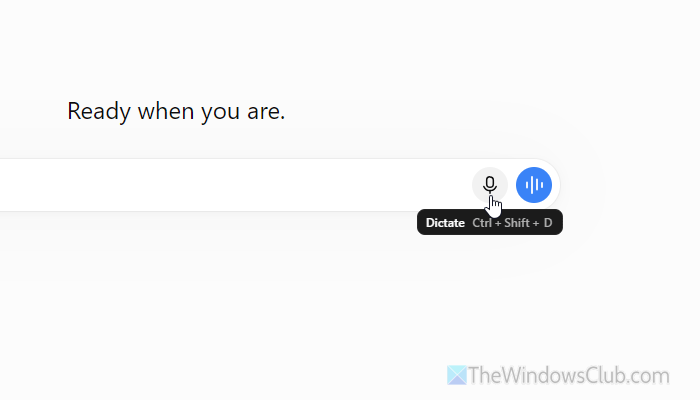 ChatGPT Dictate not working