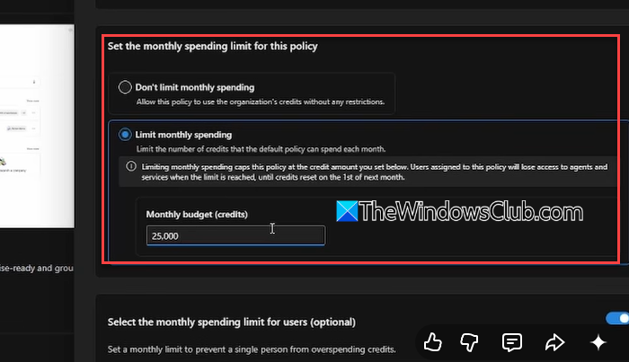 Configure monthly spending limits Configure monthly spending limits