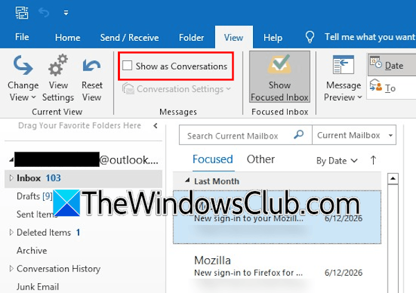 Conversation View Outlook Conversation View Outlook