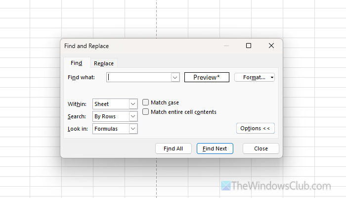Find and Replace not working in Word and Excel
