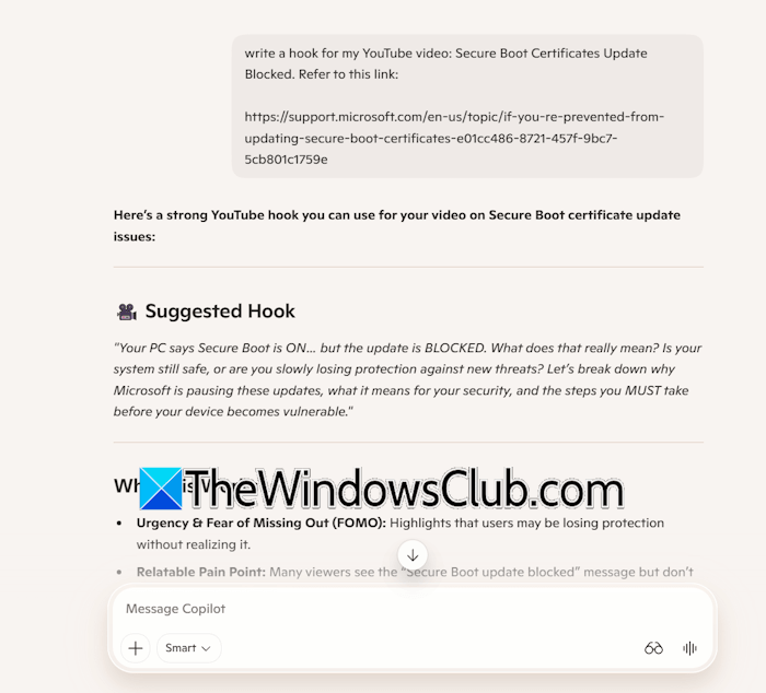 Generate YouTube Video Hook with Copilot Generate YouTube Video Hook with Copilot