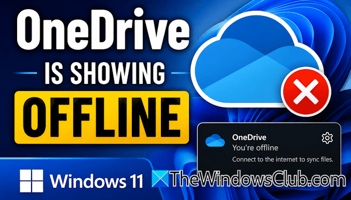 OneDrive is showing offline on Windows