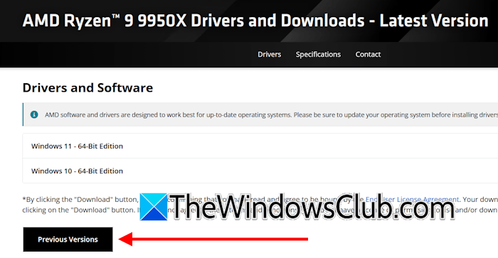 Roll Back AMD Software