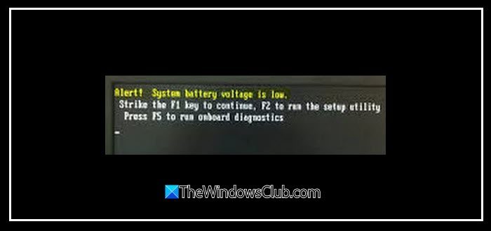 System battery voltage is low
