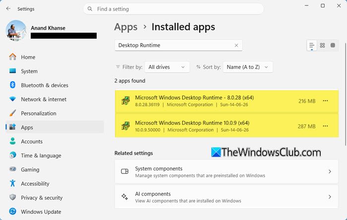 What is Windows Desktop Runtime used for