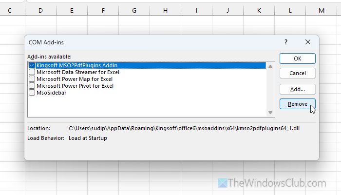Cannot enable disabled add-ins in Excel, Word, PowerPoint